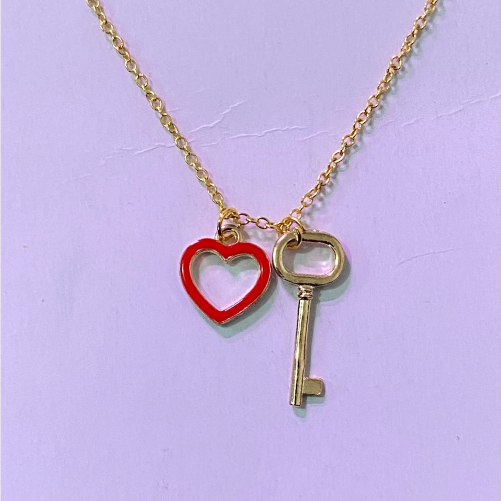 Heart and Key Necklace